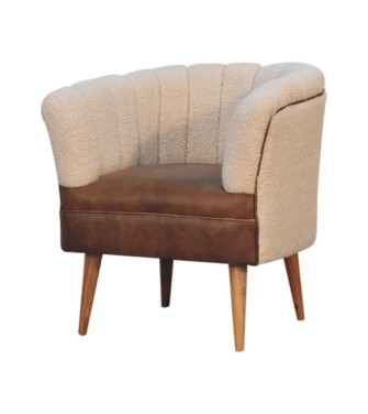 Boucle Cream Buffalo Armchair