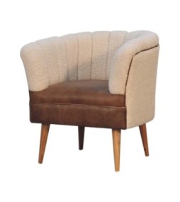 Boucle Cream Buffalo Armchair