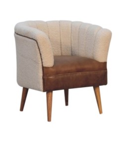 Boucle Cream Buffalo Armchair