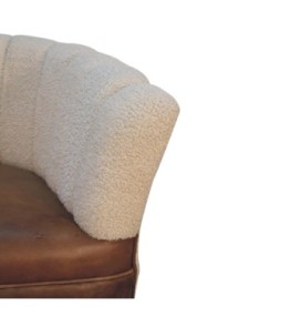 Boucle Cream Buffalo Armchair