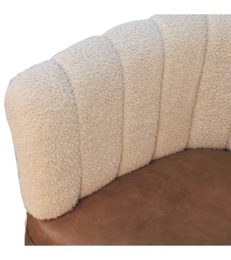 Boucle Cream Buffalo Armchair