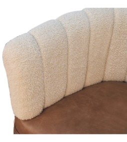 Boucle Cream Buffalo Armchair