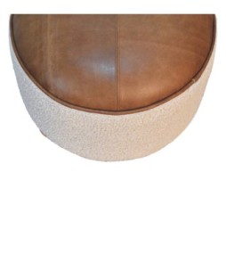 Repose-pieds en bouclette crème Buffalo