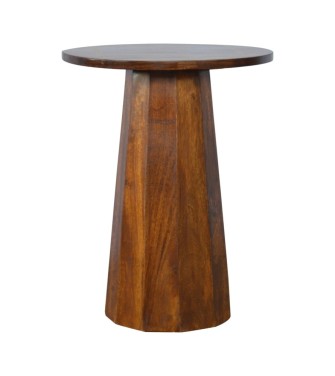 Geometric Brass Inlay End Table