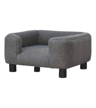 Canapé-lit pour animaux de compagnie Mini Battleship en tweed