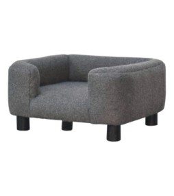 Canapé-lit pour animaux de compagnie Mini Battleship en tweed