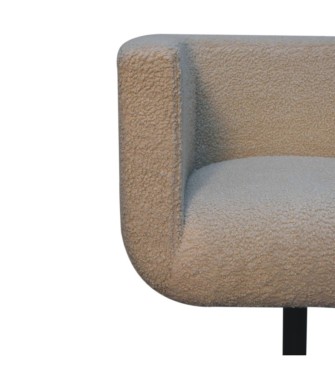 Cream Boucle Swivel Chair