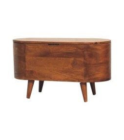 Chestnut Rounded Lid up Blanket Box