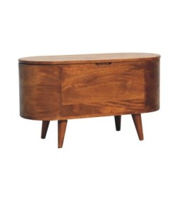 Chestnut Rounded Lid up Blanket Box