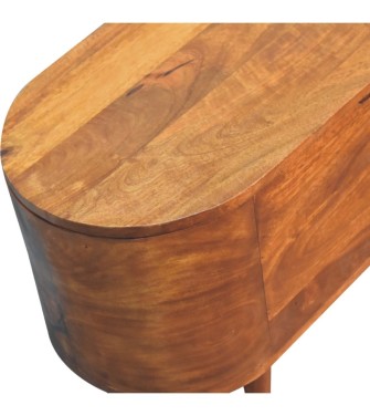 Chestnut Rounded Lid up Blanket Box