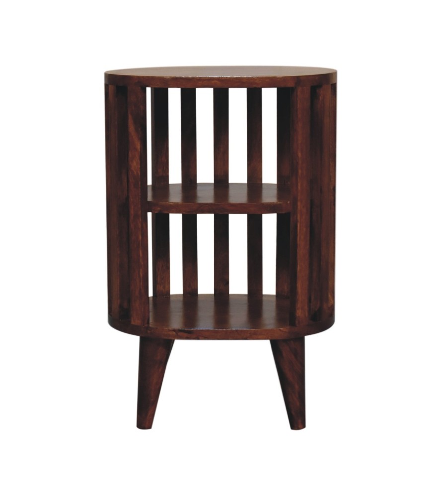 Ariella Double Shelf Chestnut Bedside