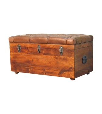 Buffalo Hide Chestnut Storage Trunk