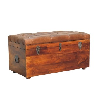 Buffalo Hide Chestnut Storage Trunk