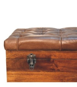 Buffalo Hide Chestnut Storage Trunk