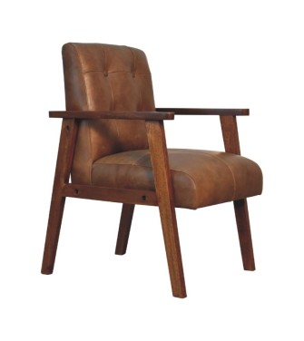 Brown Buffalo Leather Chair