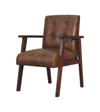 Brown Buffalo Leather Chair