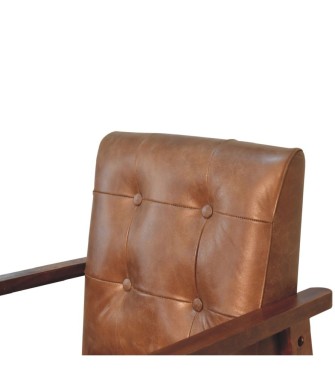 Brown Buffalo Leather Chair