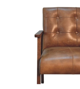 Brown Buffalo Leather Chair
