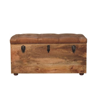 Buffalo Hide Oak-ish Storage Trunk