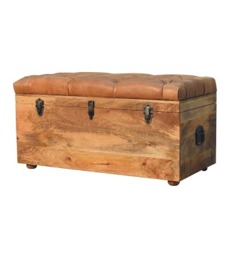 Buffalo Hide Oak-ish Storage Trunk