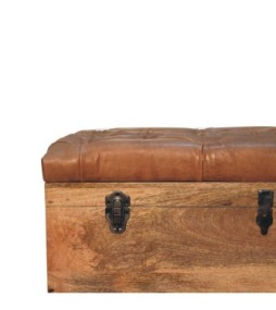Buffalo Hide Oak-ish Storage Trunk