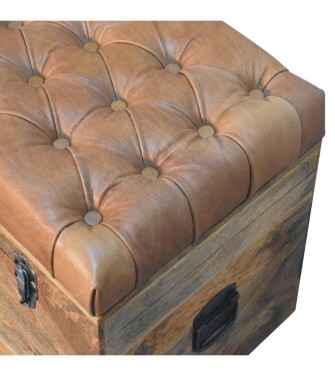 Buffalo Hide Oak-ish Storage Trunk