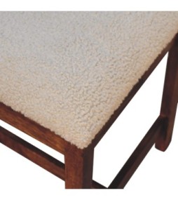 Cream Boucle Rattan Chair