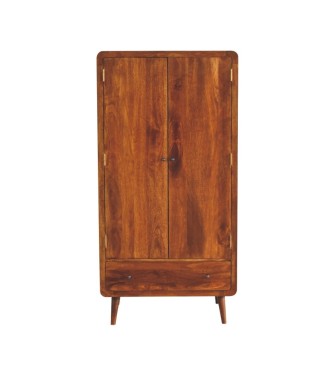 Armoire finition châtaigne courbé