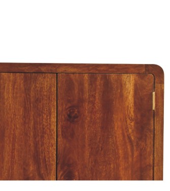 Armoire finition châtaigne courbé