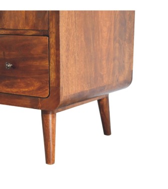 Armoire finition châtaigne courbé
