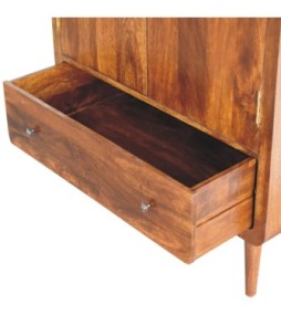 Armoire finition châtaigne courbé