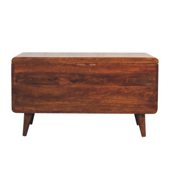 Curved Chestnut Blanket Box