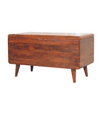 Curved Chestnut Blanket Box