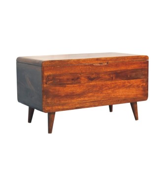 Curved Chestnut Blanket Box