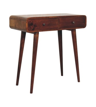 Chestnut Curved Hallway Table