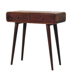 Chestnut Curved Hallway Table