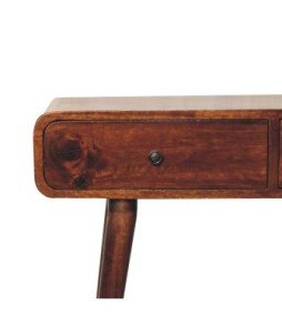 Chestnut Curved Hallway Table