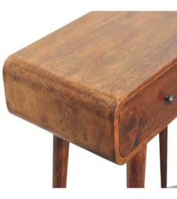Chestnut Curved Hallway Table