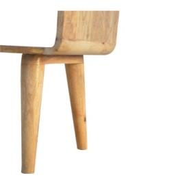 Table de chevet ouverte incurvée