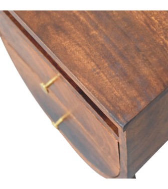 Table de chevet finition châtaigne fendu