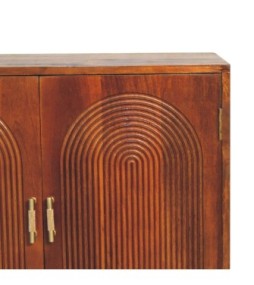 Armoire à boules sculptées finition châtaigne