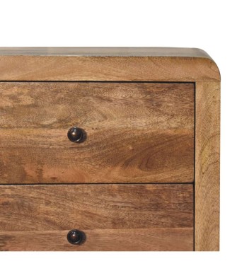 Table de chevet Naya style chêne à 3 tiroirs