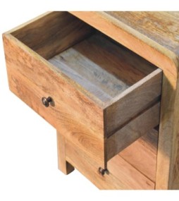 Table de chevet Naya style chêne à 3 tiroirs