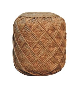 Repose-pieds en fibre de jute, grand motif
