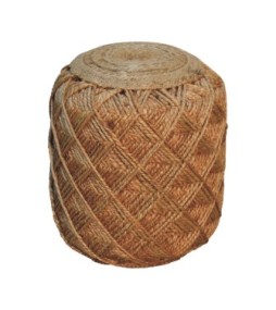 Repose-pieds en fibre de jute, grand motif