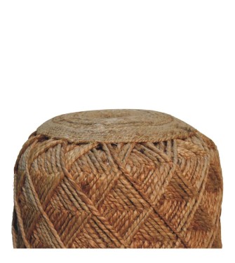 Repose-pieds en fibre de jute, grand motif