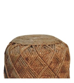 Repose-pieds en fibre de jute, grand motif