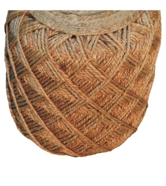 Repose-pieds en fibre de jute, grand motif