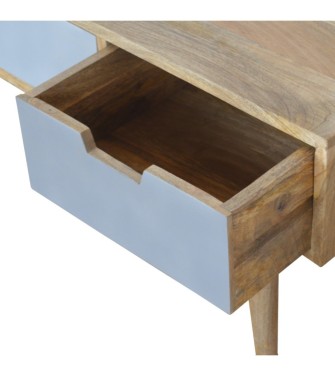 Grey Painted 3 Drawer Media Unit