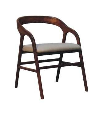 Chestnut Linen Deco Chair